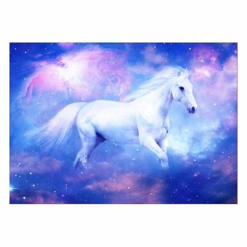 Full Drill - 5D DIY Diamond Painting Kits Fantasy Lovely white Horse - NEEDLEWORK KITS