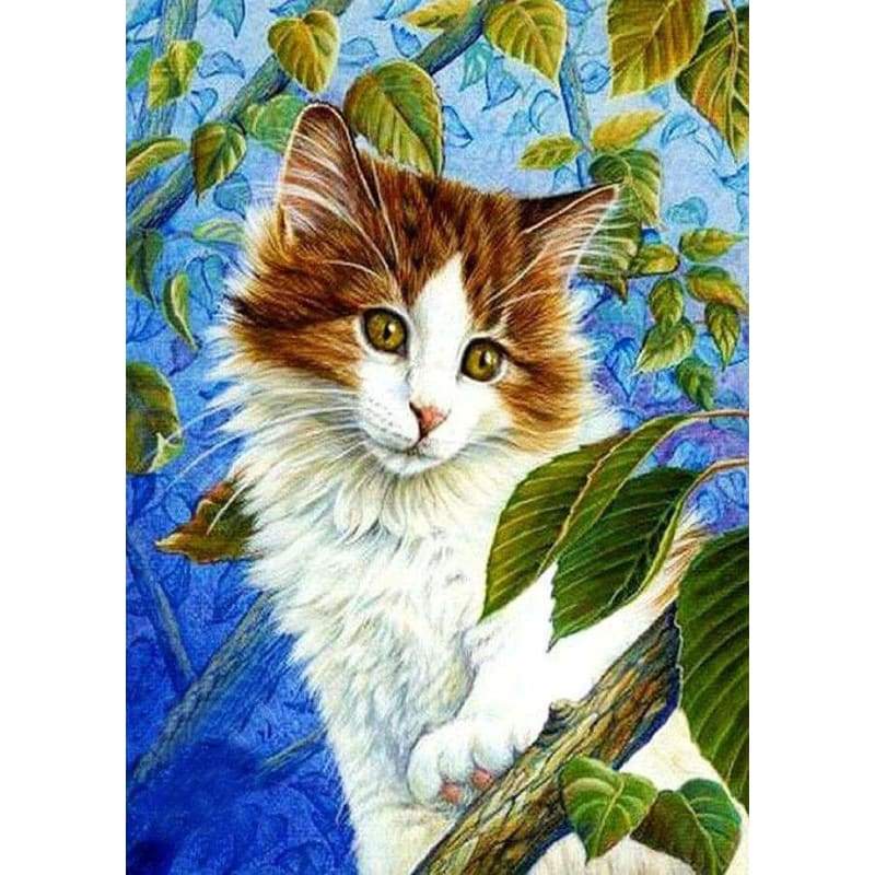 Fluffy Kitten (2)- Full Drill Diamond Painting - Special 