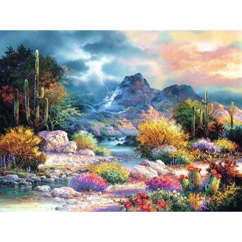 Full Drill - 5D Diamond Painting Kits Plant Cactus Scene - 3