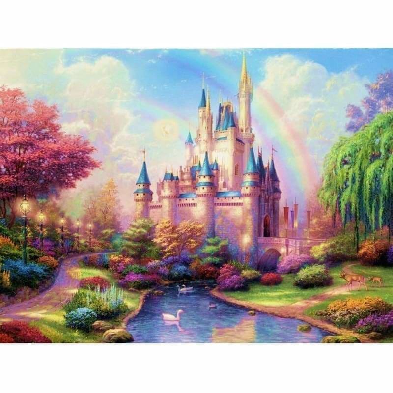 Full Drill - 5D Diamond Painting Kits Rainbow Fantasy Castle