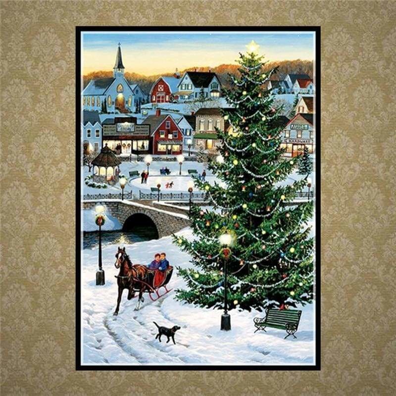 Full Drill - 5D Diamond Painting Kits Winter Christmas Tree 