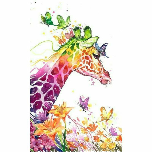 Full Drill - 5D DIY Diamond Painting Colored Giraffe