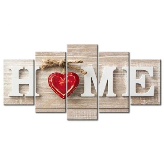 Full Drill - 5D DIY Diamond Painting Kits 5pcs Sweet Home