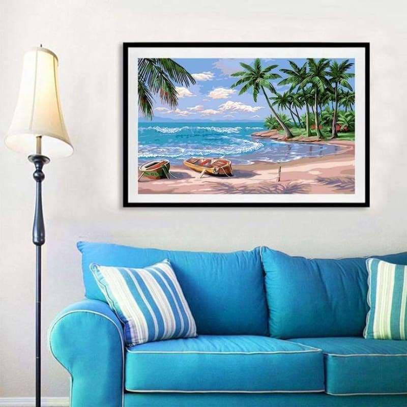 Full Drill - 5D DIY Diamond Painting Kits Beach Summer Scene