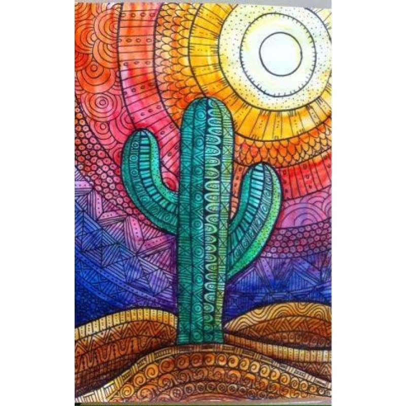 Full Drill - 5D DIY Diamond Painting Kits Cartoon Cactus 