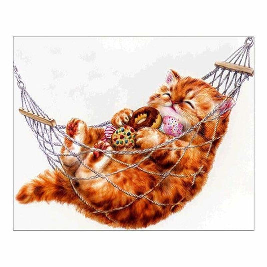 Full Drill - 5D DIY Diamond Painting Kits Cartoon Cat On