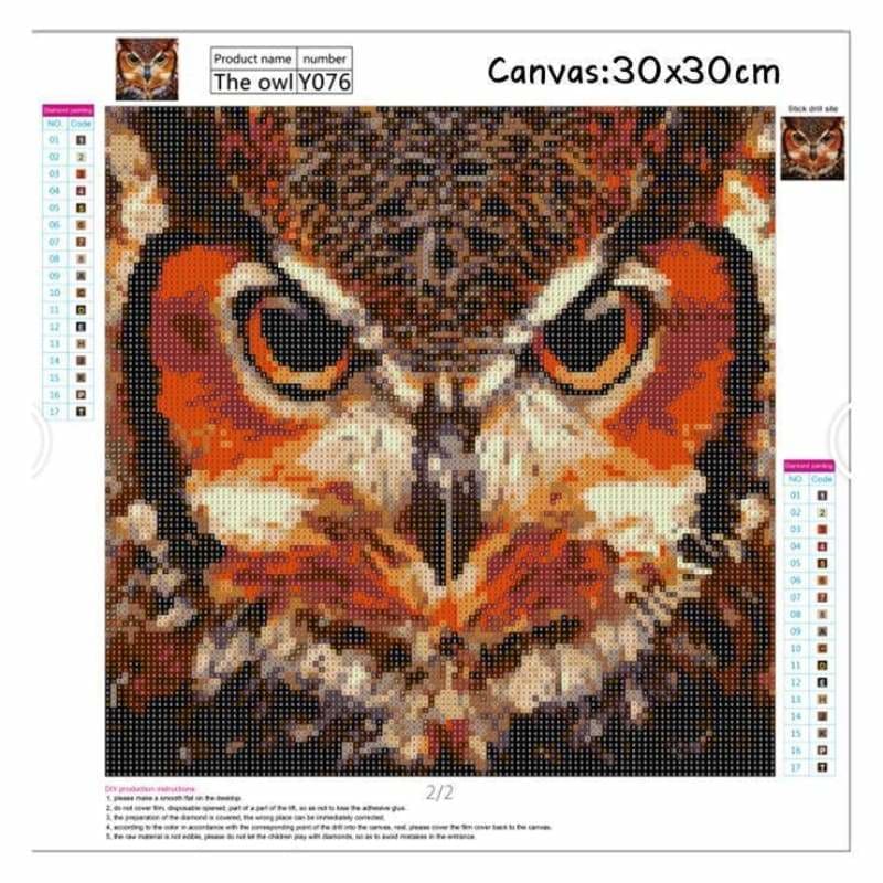 Full Drill - 5D DIY Diamond Painting Kits Cartoon Cool Owl