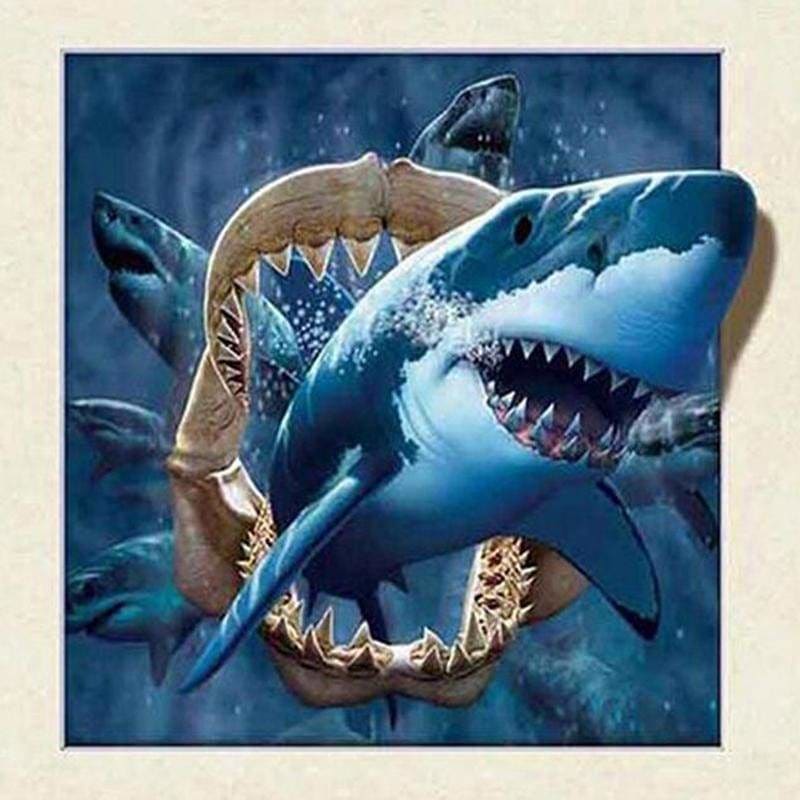 Order Fierce Shark Diamond Painting Kits | Australia – Australia ...