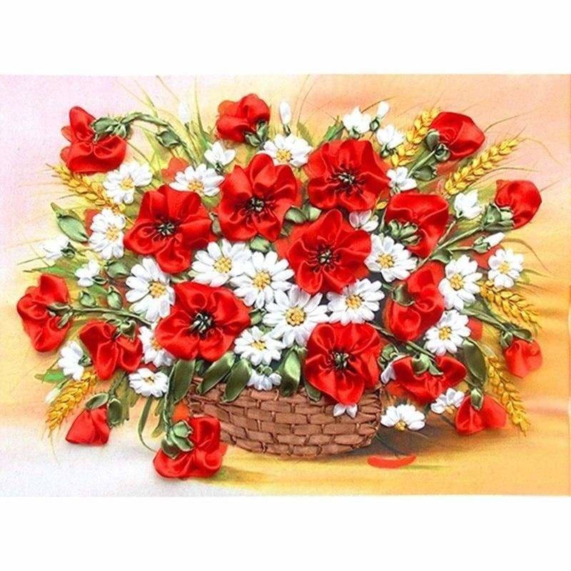 Full Drill - 5D DIY Diamond Painting Kits Cartoon Flowers 