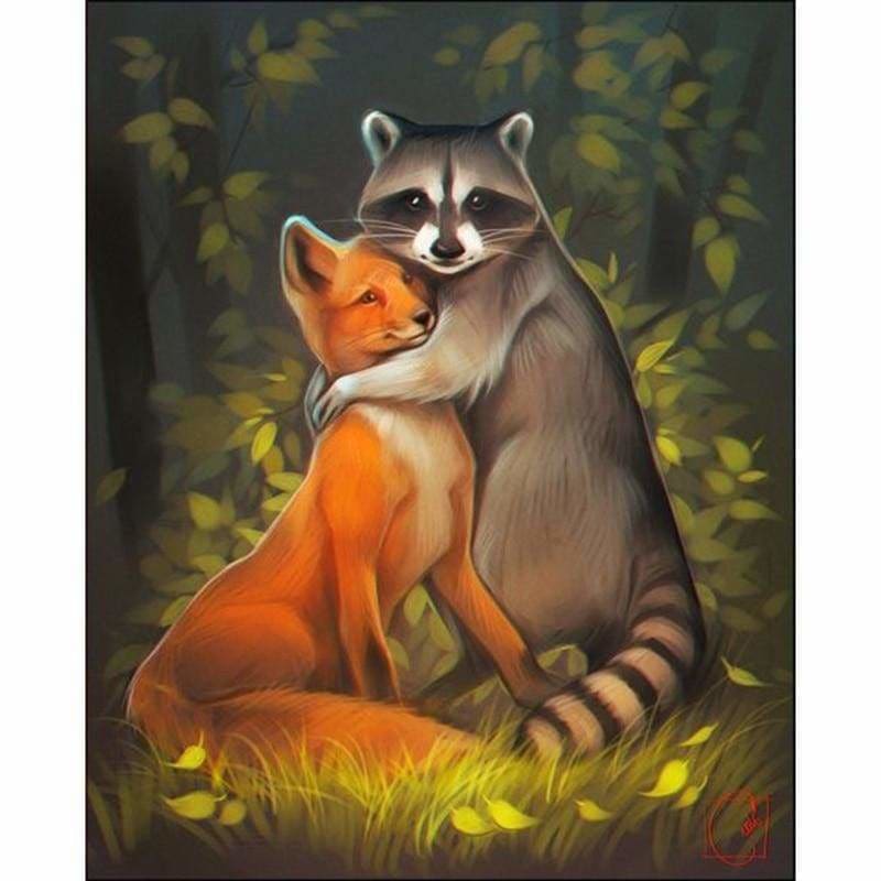 Full Drill - 5D DIY Diamond Painting Kits Cartoon Fox & 