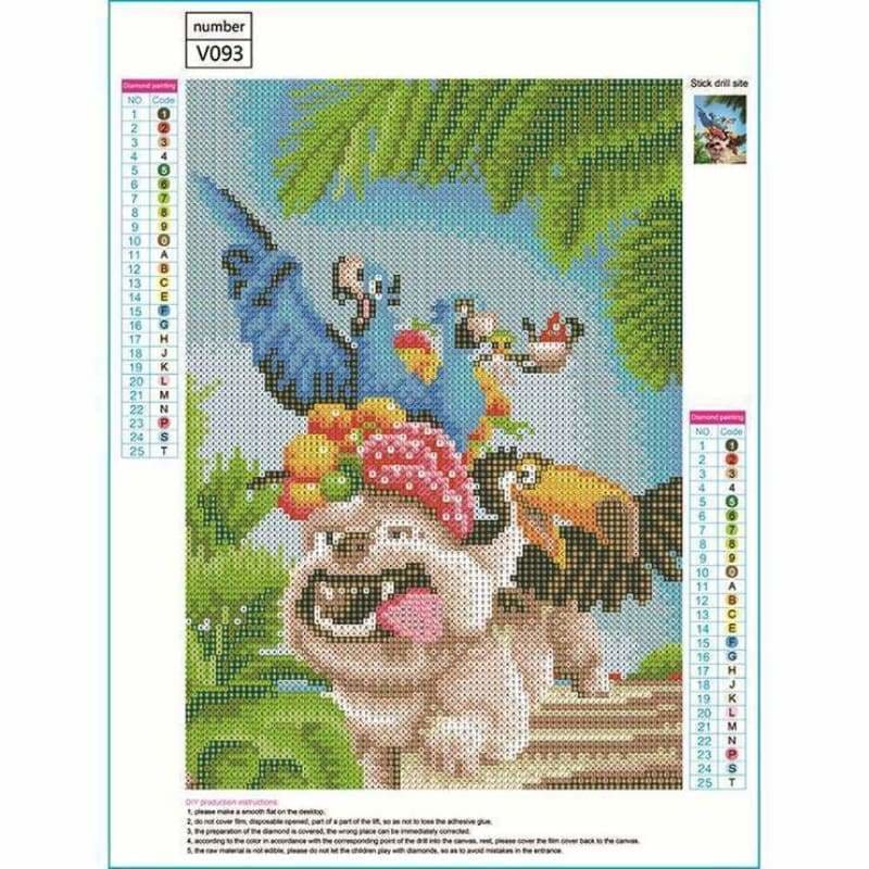 Full Drill - 5D DIY Diamond Painting Kits Cartoon Funny Dog 