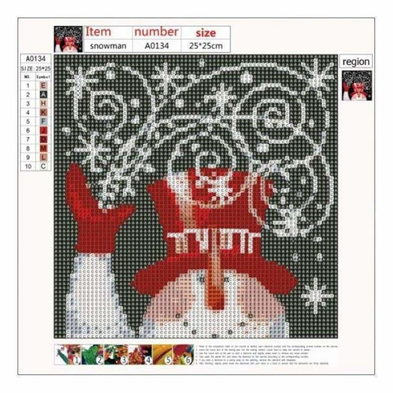 Full Drill - 5D DIY Diamond Painting Kits Cartoon Happy Snowman - NEEDLEWORK KITS