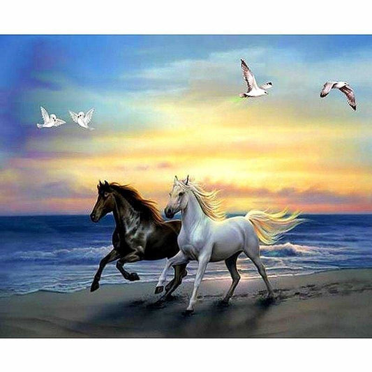 Full Drill - 5D DIY Diamond Painting Kits Cartoon Horse 