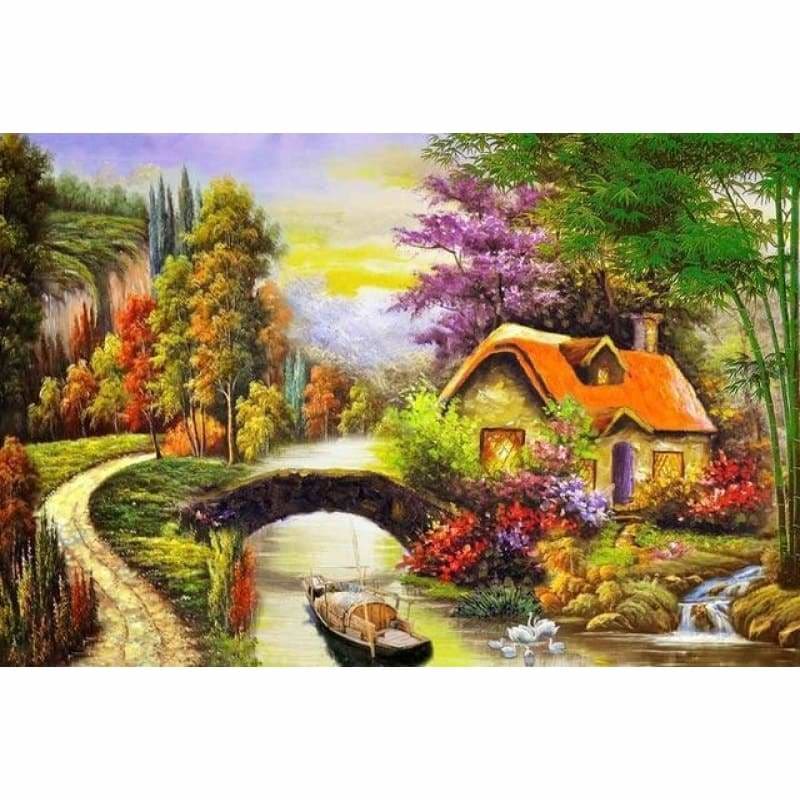 Full Drill - 5D DIY Diamond Painting Kits Cartoon Landscape 