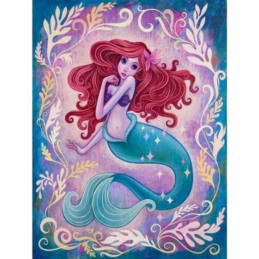 Full Drill - 5D DIY Diamond Painting Kits Cartoon Mermaid -
