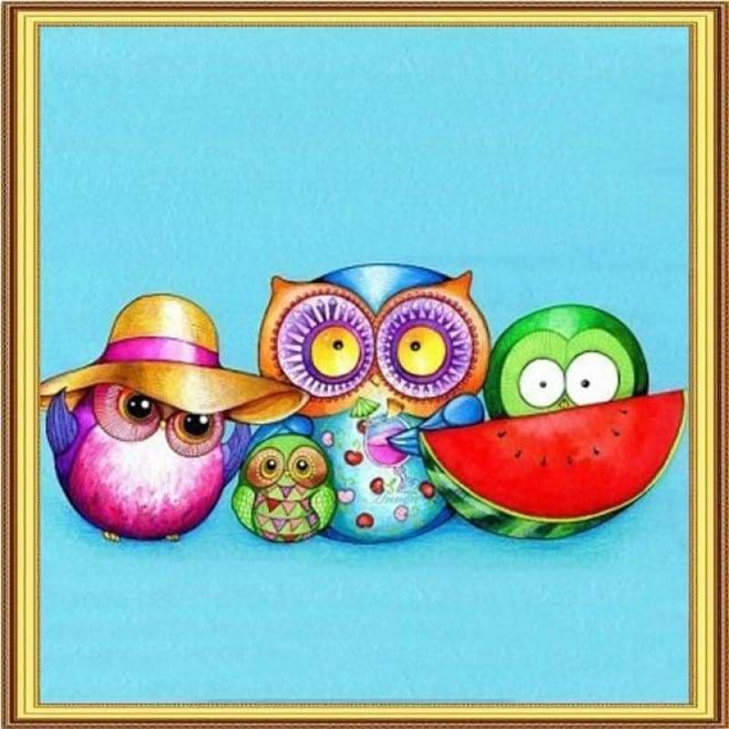 Full Drill - 5D DIY Diamond Painting Kits Cartoon Owls - Z0