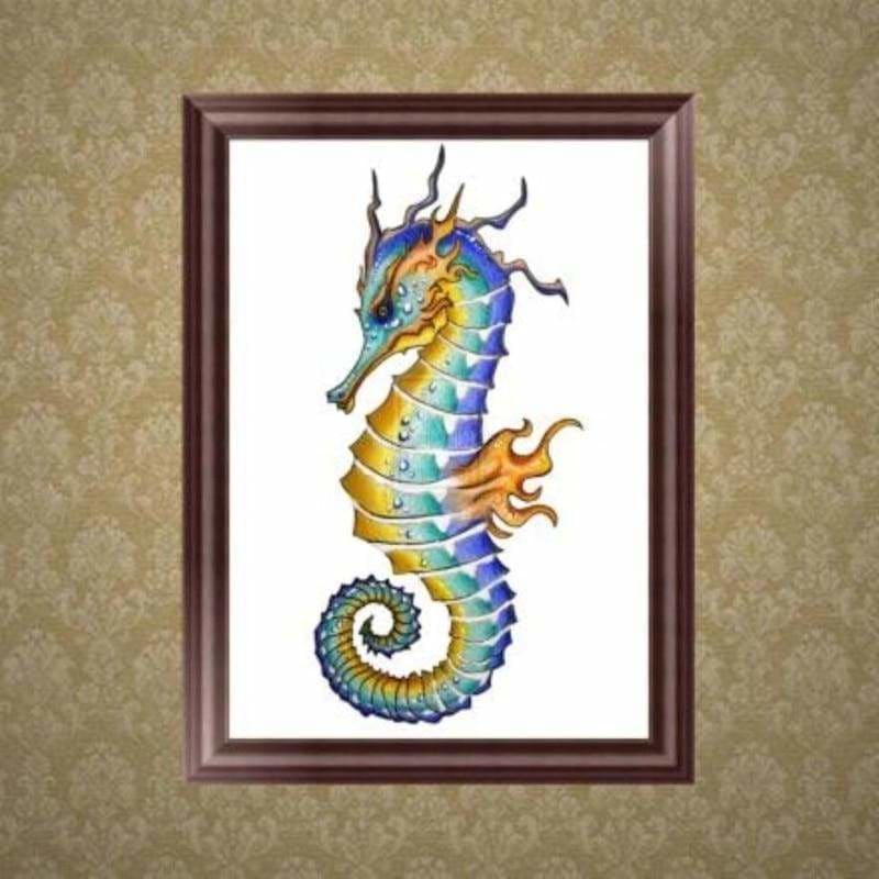 Full Drill - 5D DIY Diamond Painting Kits Cartoon Seahorse -