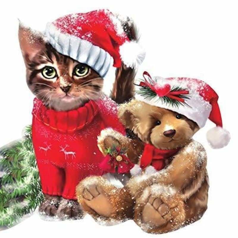 Full Drill - 5D DIY Diamond Painting Kits Christmas Teddy 