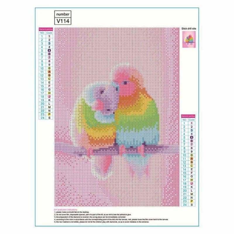 Full Drill - 5D DIY Diamond Painting Kits Colored Bird Lover