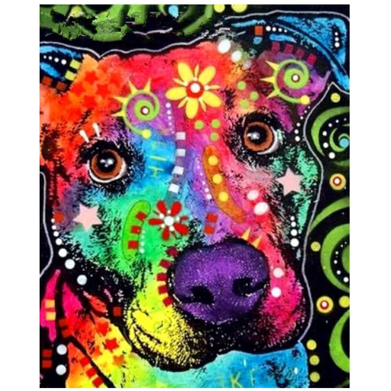 Full Drill - 5D DIY Diamond Painting Kits Colorful Cute Dog 