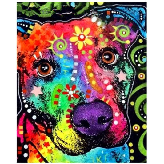 Full Drill - 5D DIY Diamond Painting Kits Colorful Cute Dog 