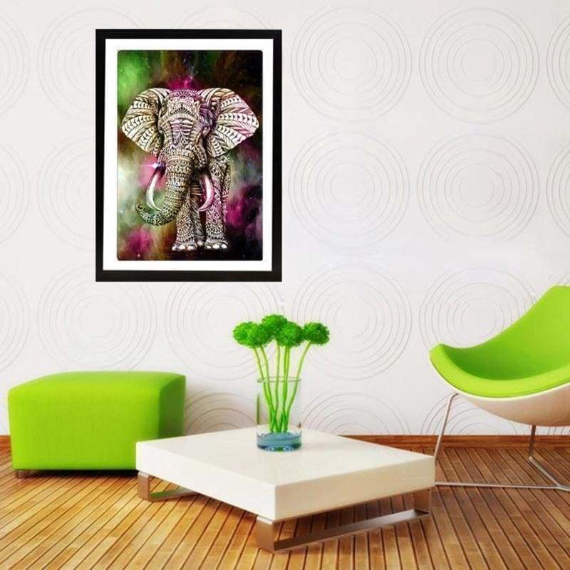 Full Drill - 5D DIY Diamond Painting Kits Colorful Elephant 