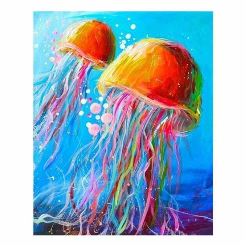 Full Drill - 5D DIY Diamond Painting Kits Colorful Jellyfish