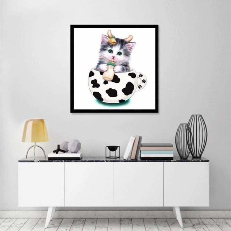 Full Drill - 5D DIY Diamond Painting Kits Cute Cartoon Cat 