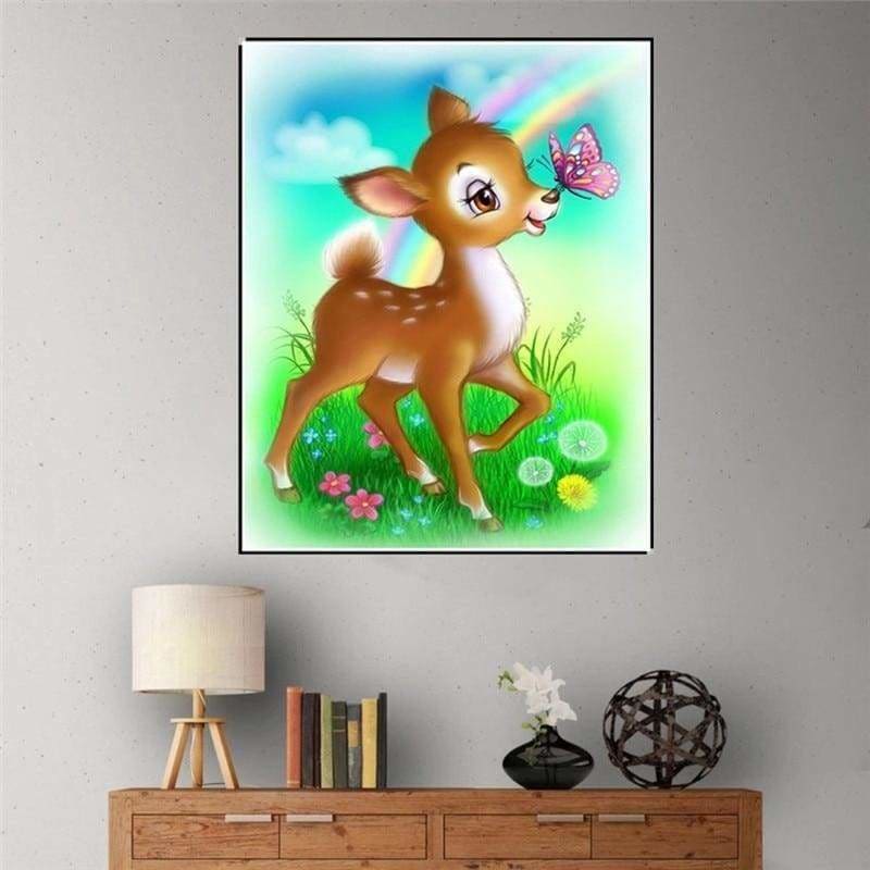 Full Drill - 5D DIY Diamond Painting Kits Cute Cartoon Deer 