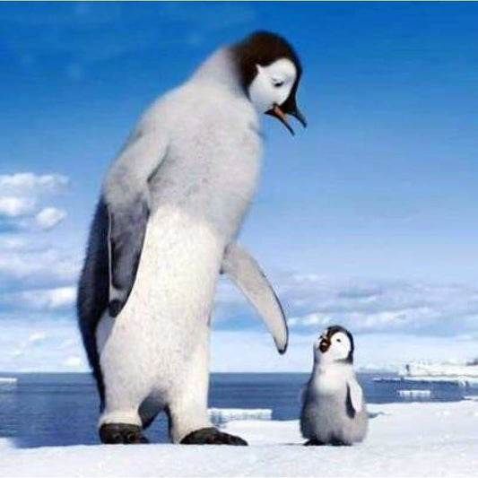 Full Drill - 5D DIY Diamond Painting Kits Cute Penguin Dad