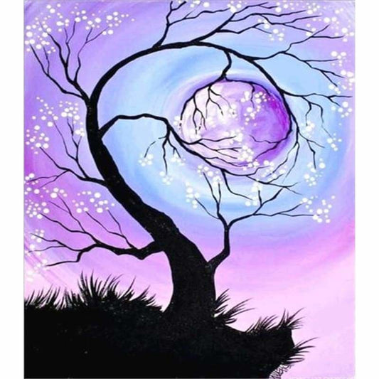 Full Drill - 5D DIY Diamond Painting Kits Dream Moon Tree -
