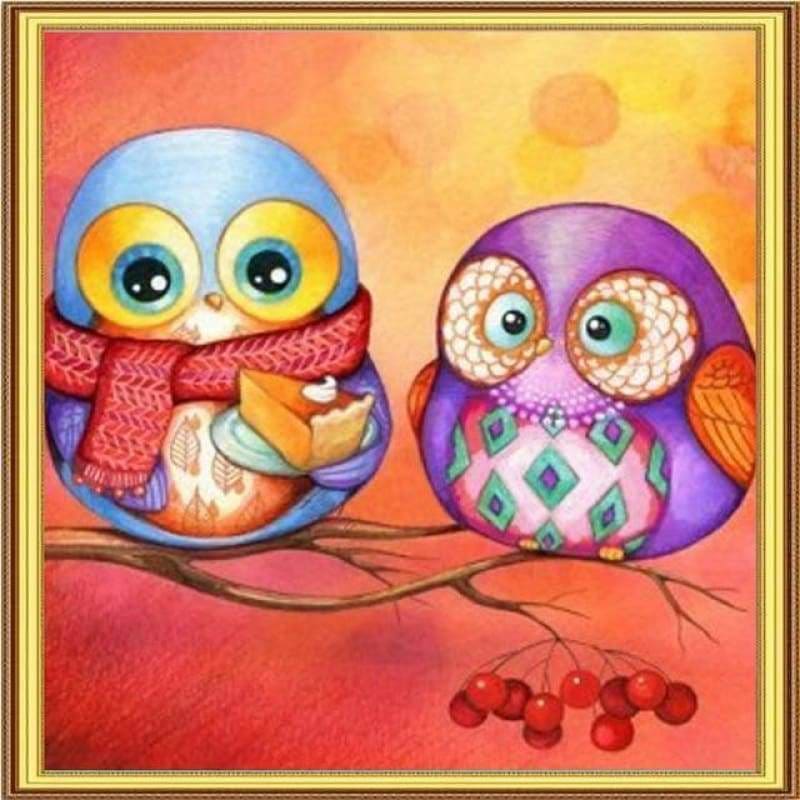 Full Drill - 5D DIY Diamond Painting Kits Funny Cartoon Owls