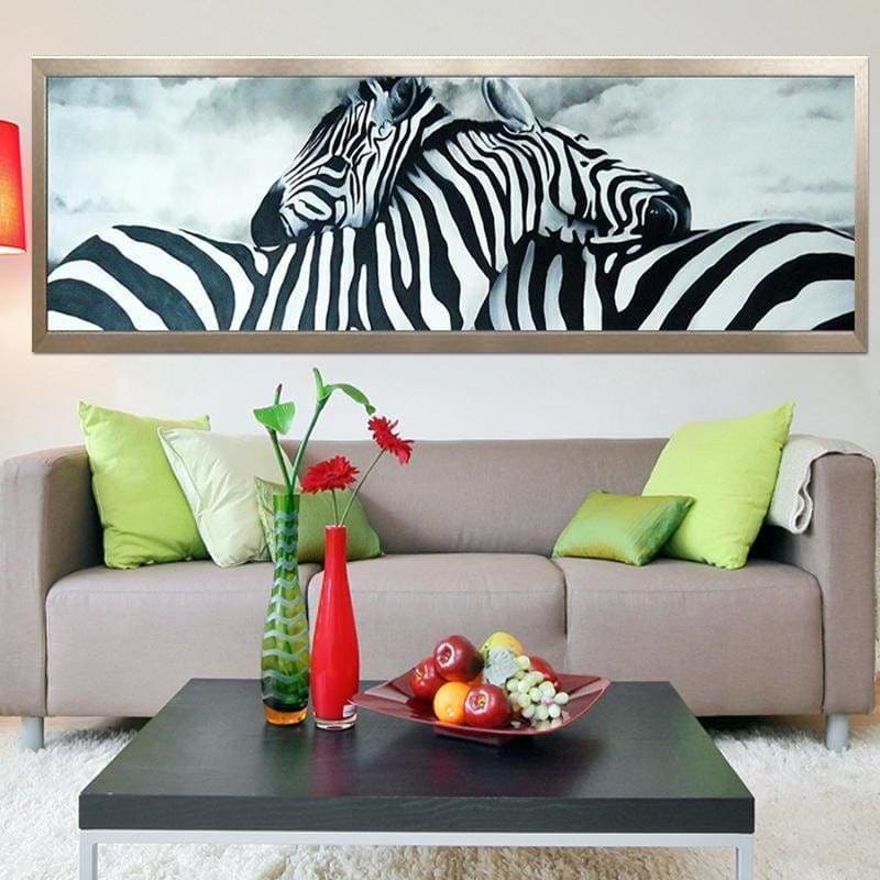 Full Drill - 5D DIY Diamond Painting Kits Loving Zebras - L3