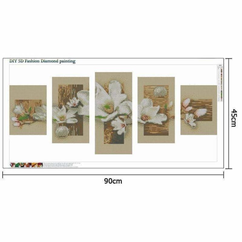 Full Drill - 5D DIY Diamond Painting Kits Multi Panel White 