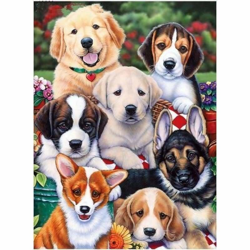 Full Drill - 5D DIY Diamond Painting Kits Pet Cute Dogs 