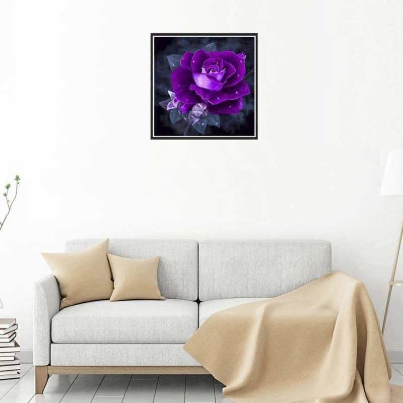 Full Drill - 5D DIY Diamond Painting Kits Pretty Purple Rose