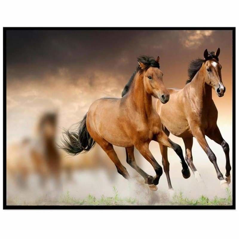 Full Drill - 5D DIY Diamond Painting Kits Running Horses - 3