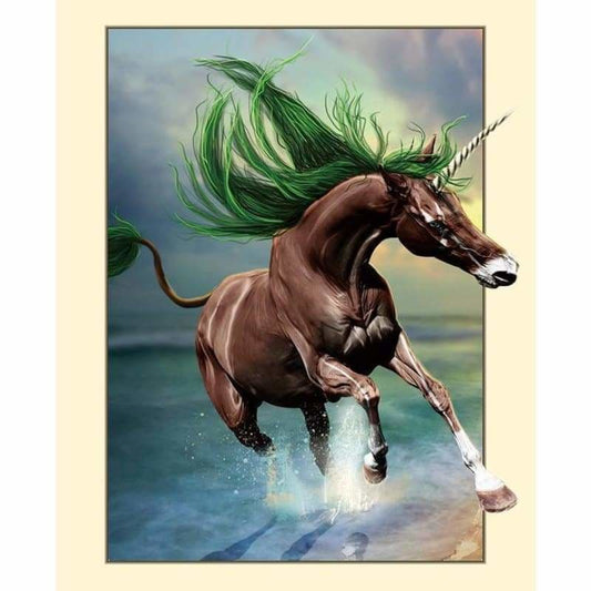 Full Drill - 5D DIY Diamond Painting Kits Running Unicorn -