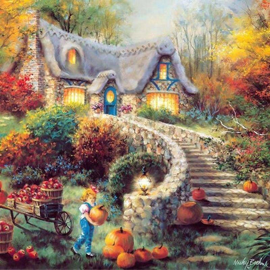Full Drill - 5D DIY Diamond Painting Kits Scenic Cottage