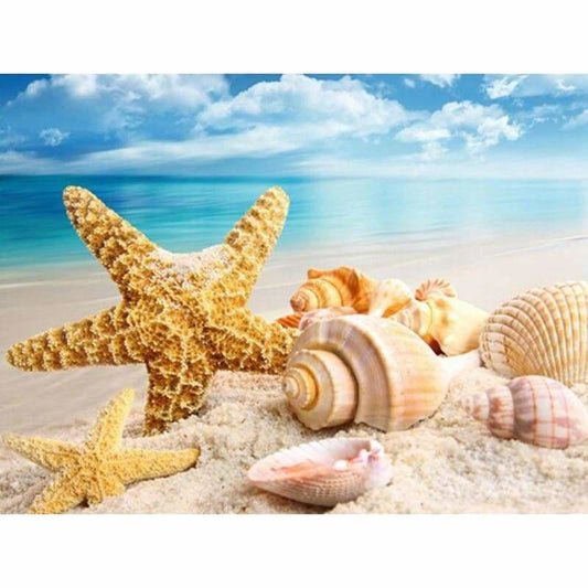 Full Drill - 5D DIY Diamond Painting Kits Shell Starfish 