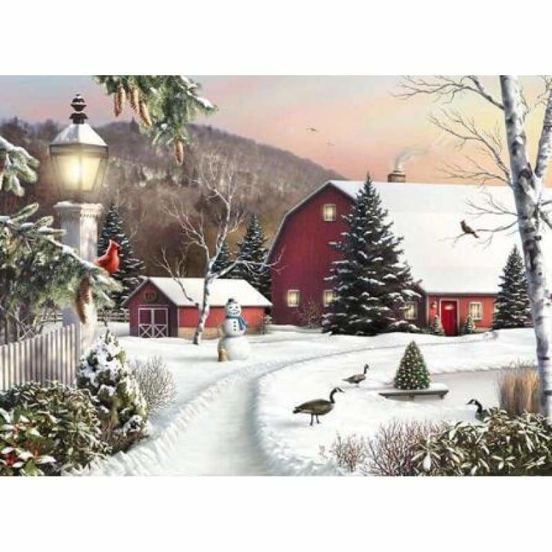 Full Drill - 5D DIY Diamond Painting Kits Snowy Village In 