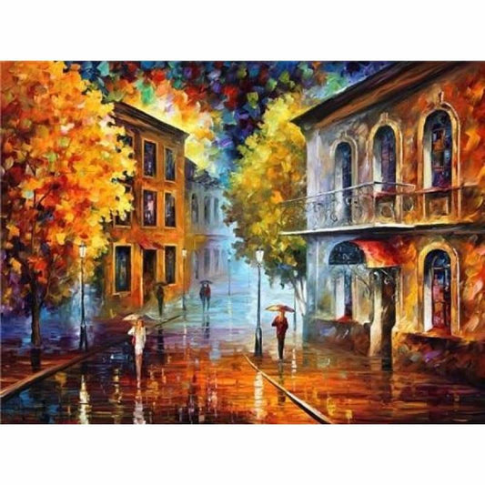 Full Drill - 5D DIY Diamond Painting Kits Street After Rain