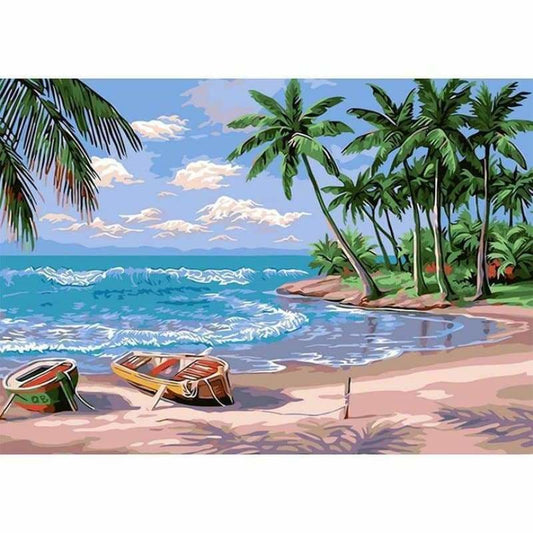 Full Drill - 5D DIY Diamond Painting Kits Summer Boats By