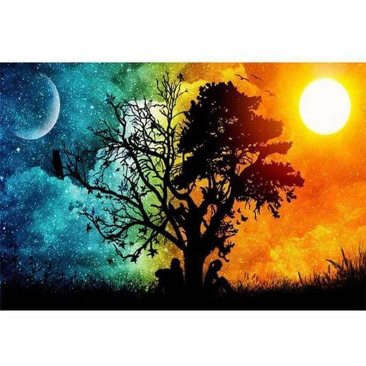 Full Drill - 5D DIY Diamond Painting Kits Sun and Moon