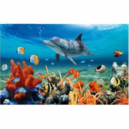 Full Drill - 5D DIY Diamond Painting Kits Undersea Scene 