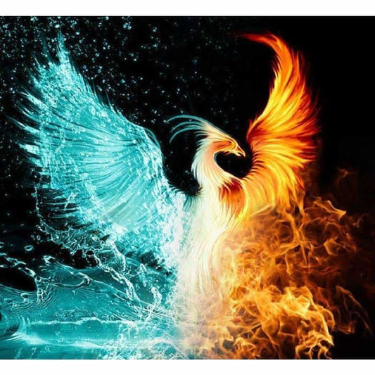 Full Drill - 5D DIY Diamond Painting Kits Water Fire Phoenix