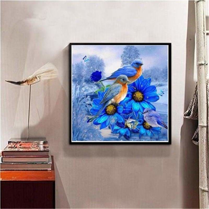 Full Drill - 5D DIY Diamond Painting Kits Winter Birds On 