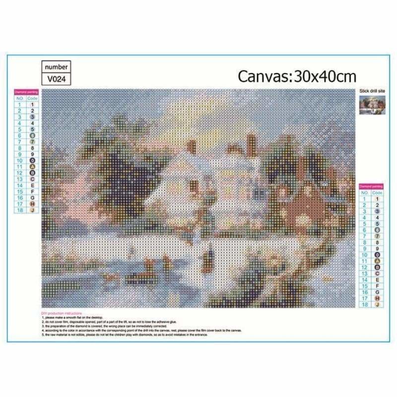 Full Drill - 5D DIY Diamond Painting Kits Winter Landscape 