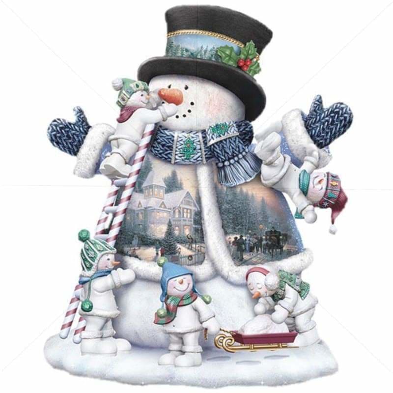 Full Drill - 5D DIY Diamond Painting Kits Winter Snowman