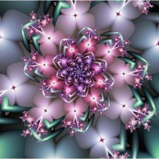 Full Drill - 5D DIY Diamond Painting Purple Flowers